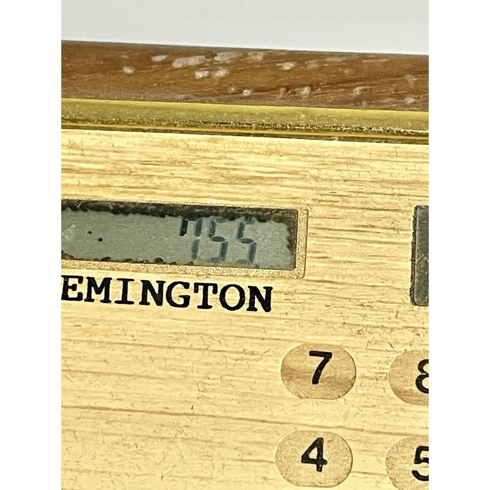 Vintage Remington Solar Calculator and matching Pen in Wood Box - Picture 4 of 7